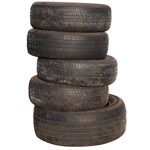 pile of worn out tyres worn tyres